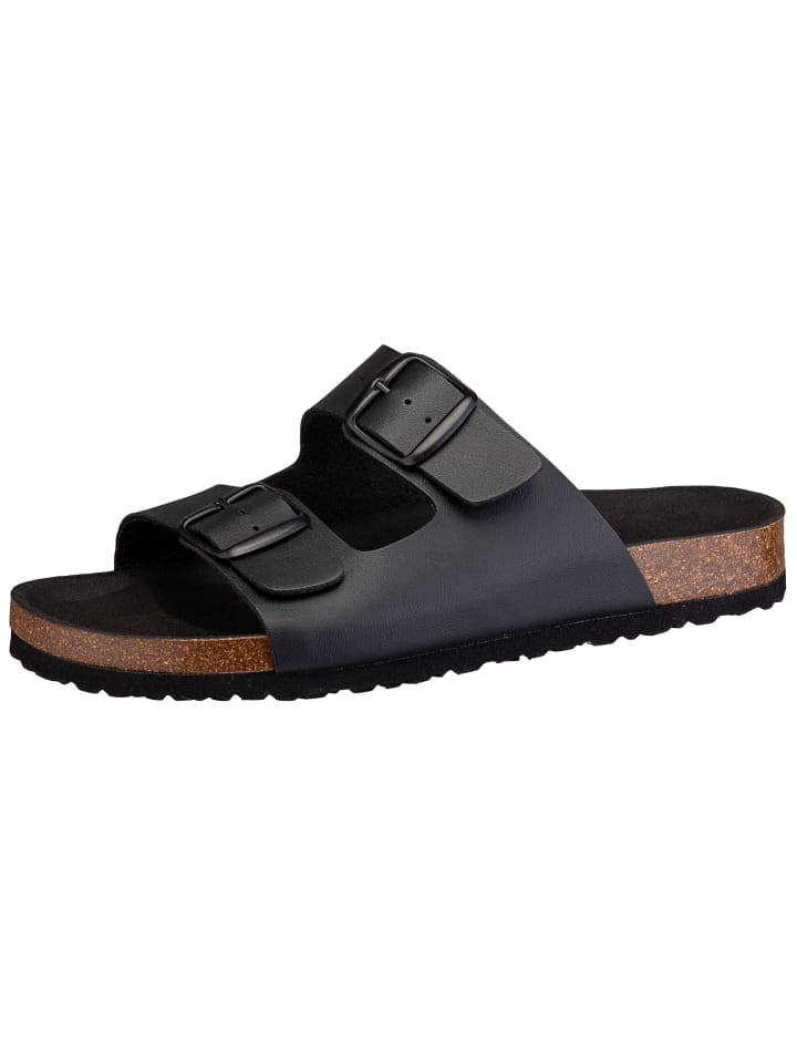 Pantolette "Bioline Man Vegan" in Schwarz