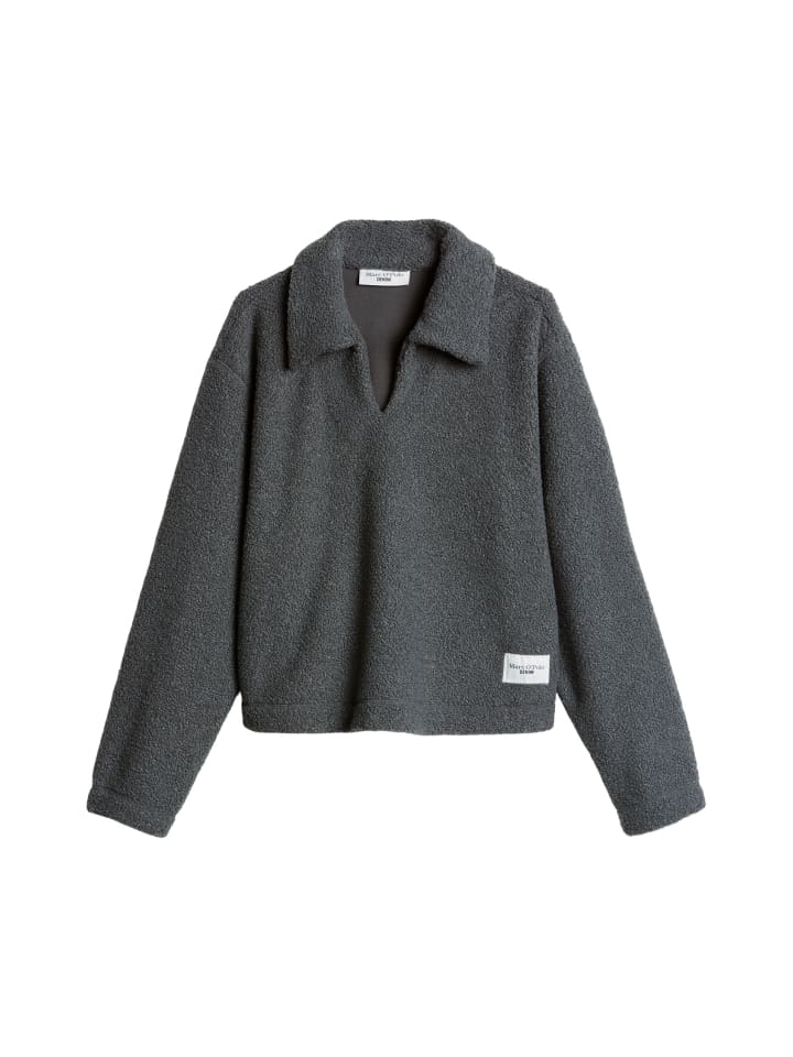 Teddy-Sweatshirt oversize in Light Graphite