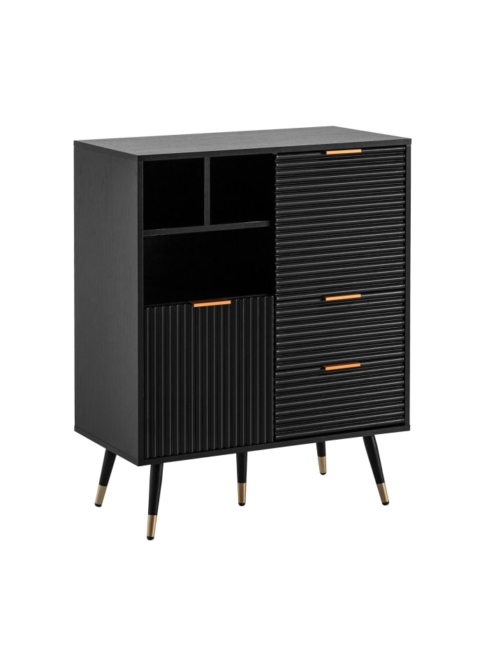 Sideboard in Schwarz / MDF / 77x40x97