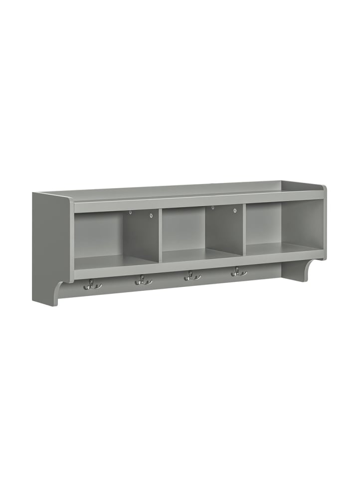 Wandgarderobe in Hellgrau - (W) 25 x (H) 35 x (L) 100 cm