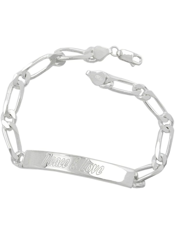 Schildarmband 6,5x2mm Silber 925 21cm in silber