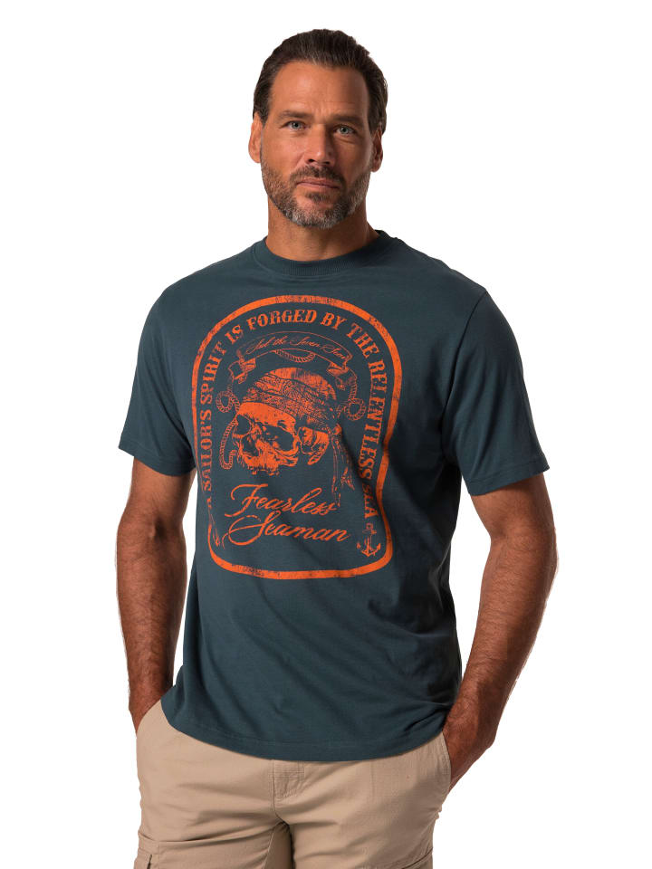 Kurzarm T-Shirt in tintenblau