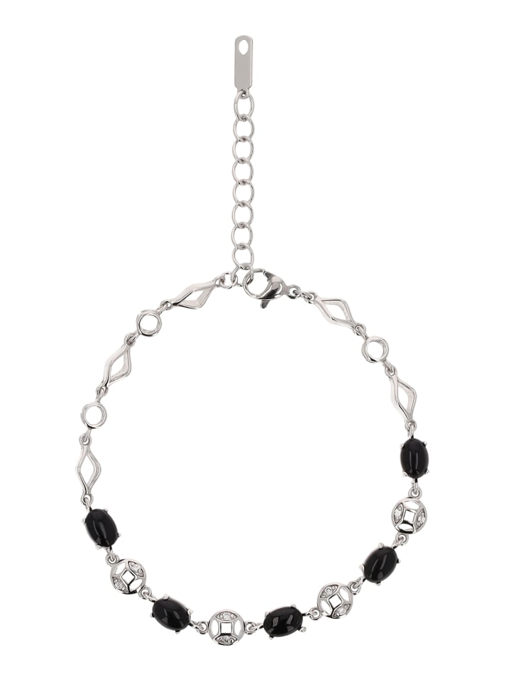 Women Bracelet in Silver Black
