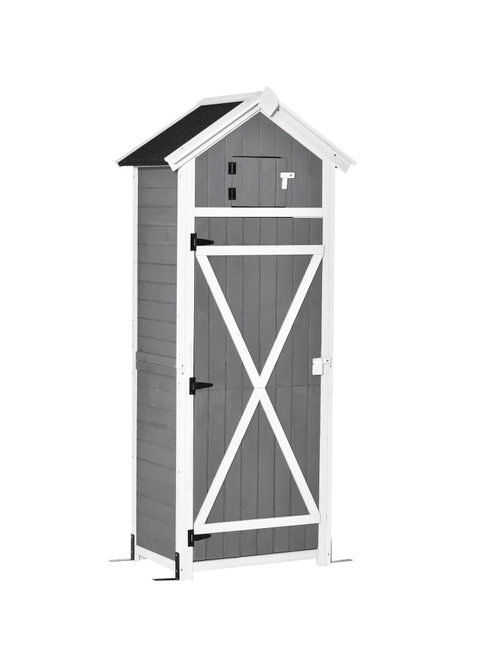 Gerätehaus,78cm x 52,5cm x 182cm,grau