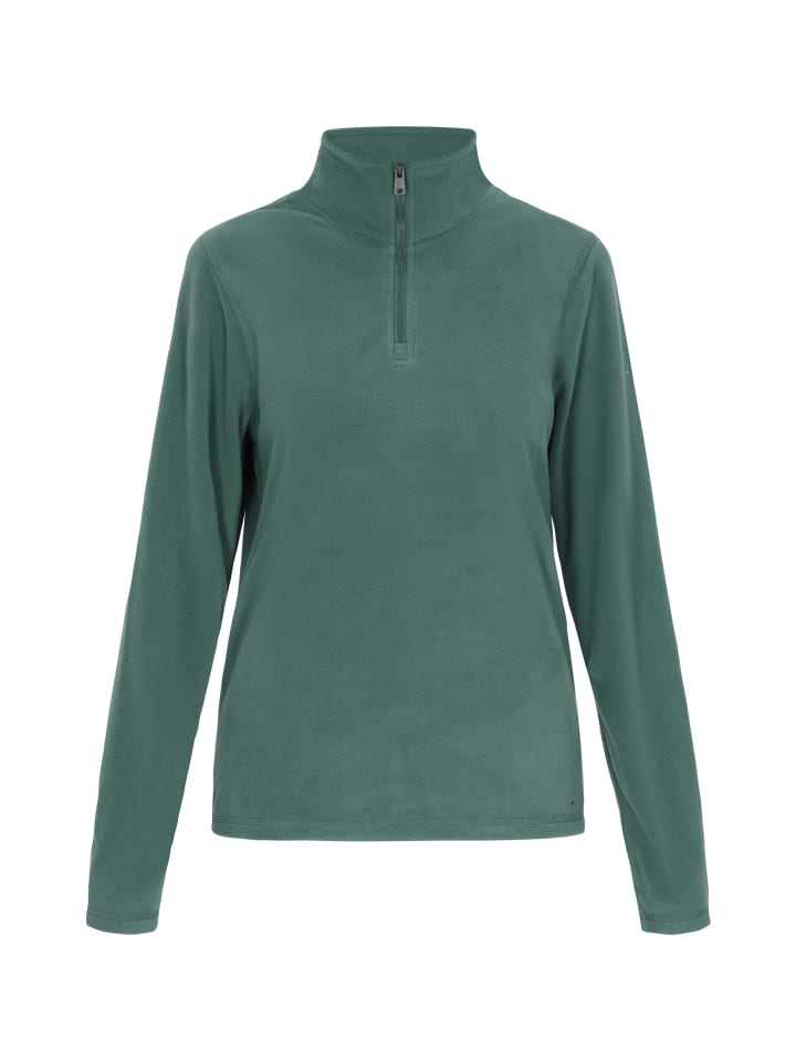 Damen Fleecepullover in College Grün