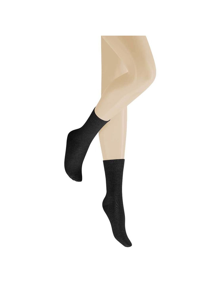 Socken Relax Woolmix Clima klimaregulierend in Black