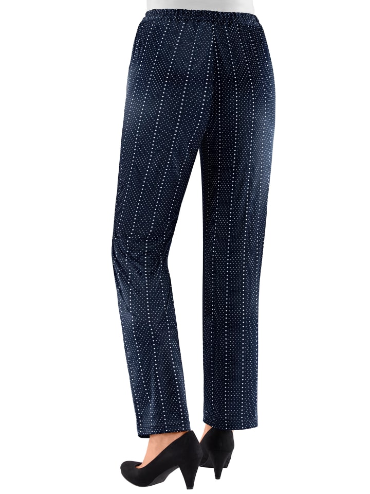 Jersey-Hose in marine-getupft