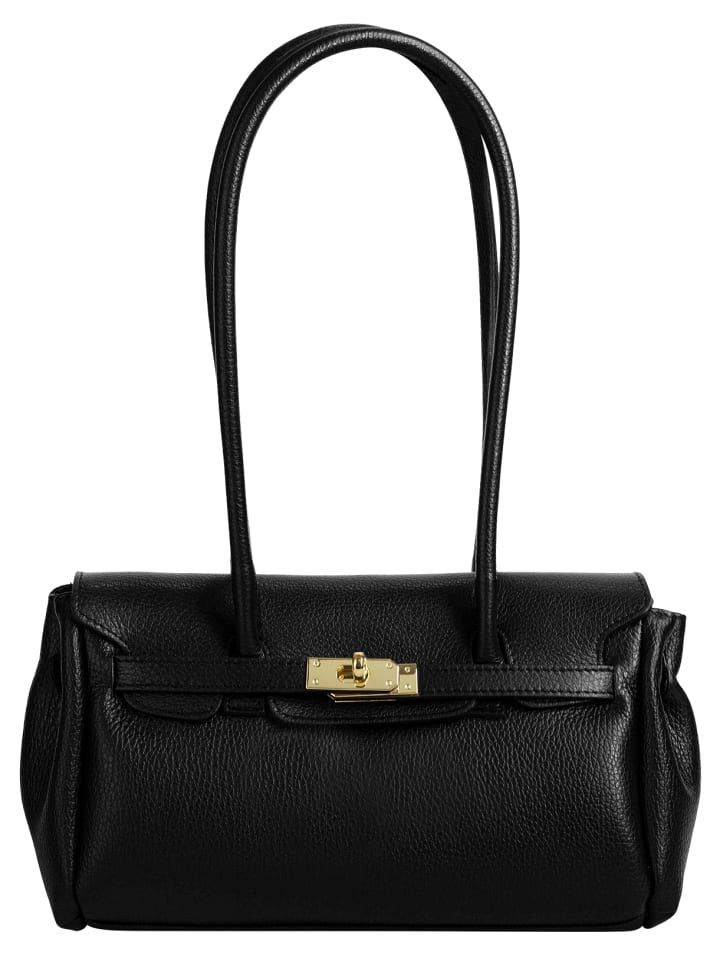 Handtasche Morvina echt Leder in schwarz
