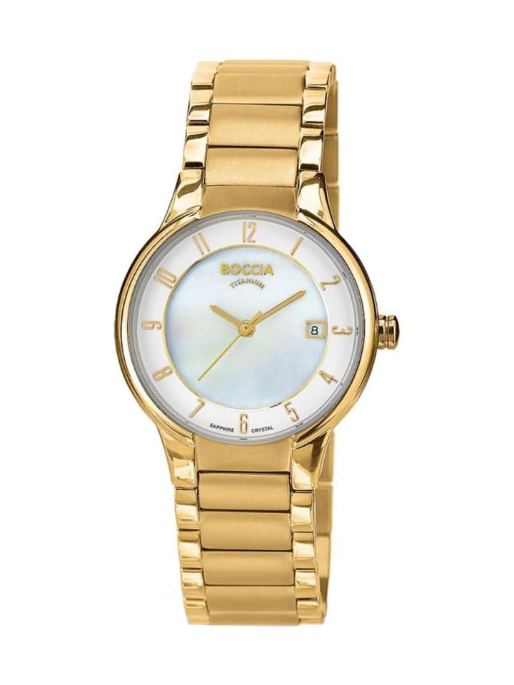 Damenarmbanduhr Quarz Titan Goldfarben