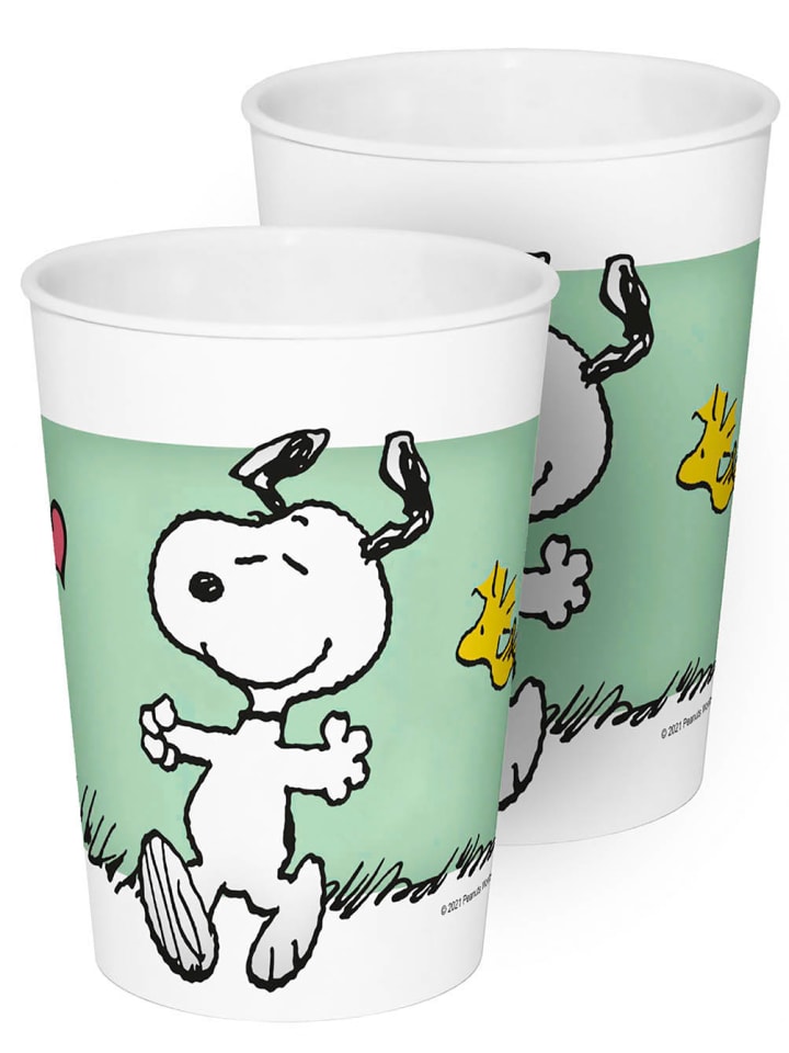 Trinkbecher Snoopy Kids 2er Set in Hellgrün - 330ml