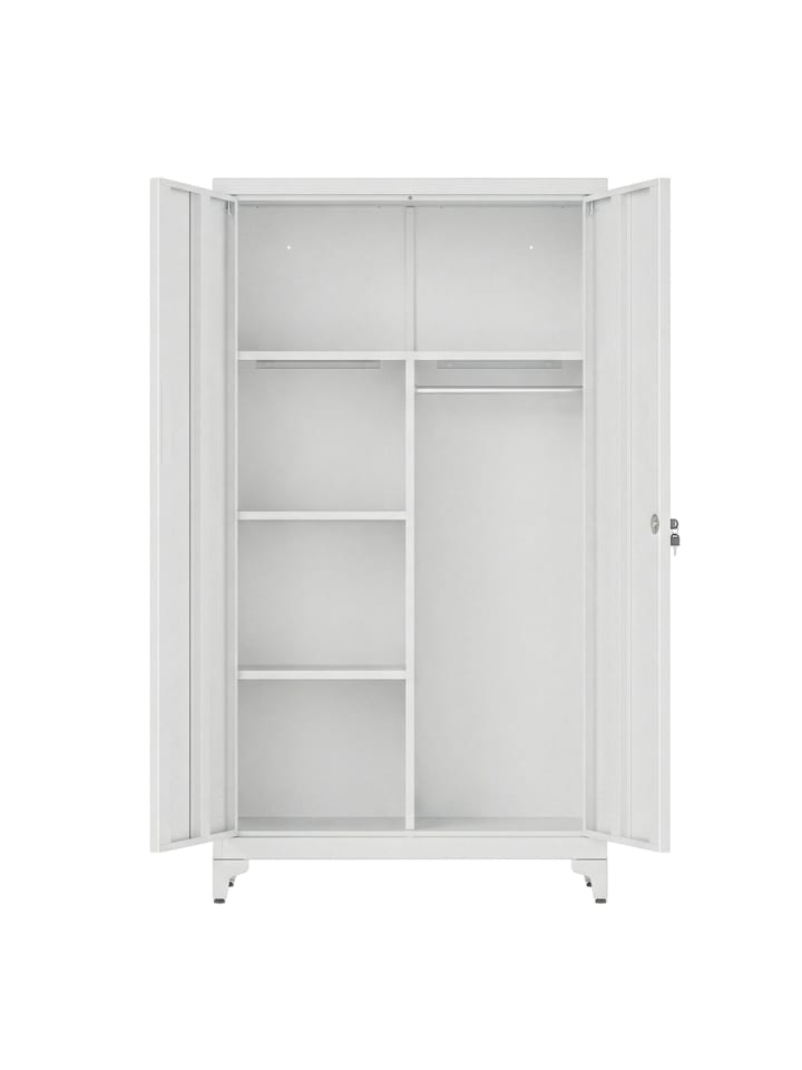 Aktenschrank Berend in Grau - (B)80 x (H)165 x (T)40 cm