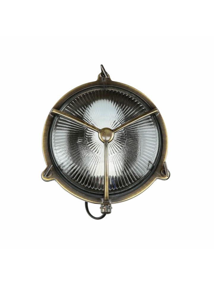 Außen Wandlampe Ø 21 x (H)21 cm in Messing Antik
