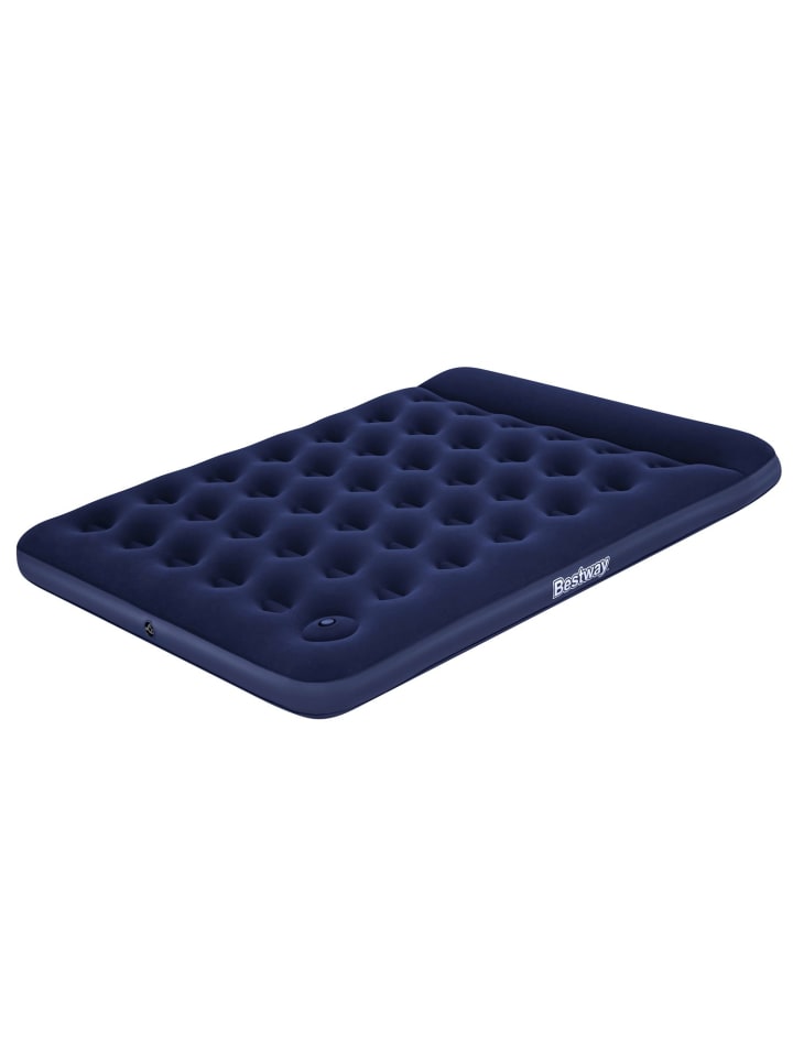 Doppelluftbett mit integrierter Fußpumpe 203 x 152 x 28 cm in Blau ab 3 Jahre