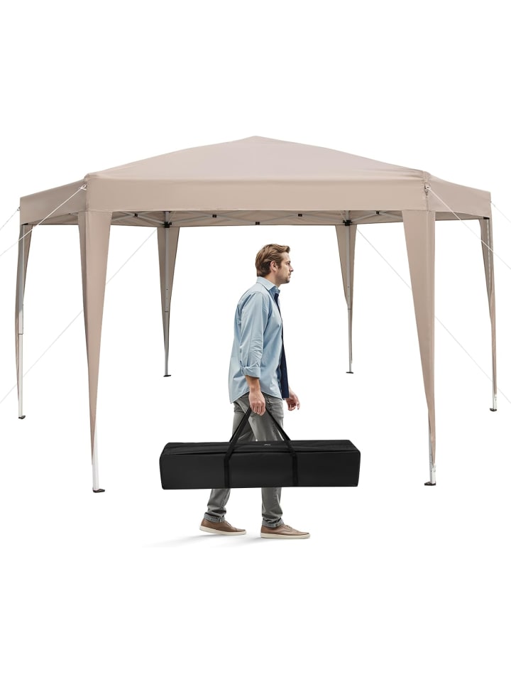 Pop Up Pavillon 4x3,5 m in Khaki