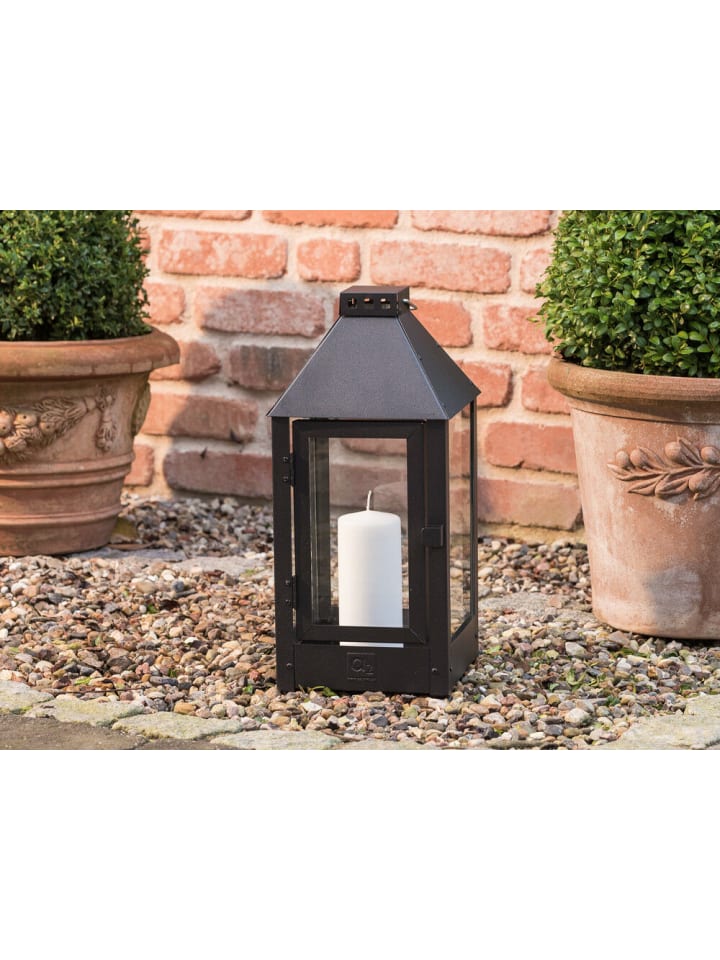 Allwetter Laterne MIDI Schwarz 42,5 cm