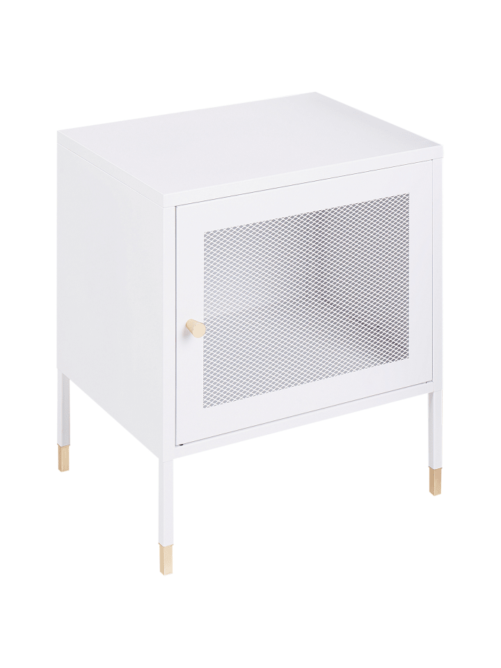 Nachttisch OSSETT in Weiß - (W) 45 x (H) 51 x (L) 35 cm
