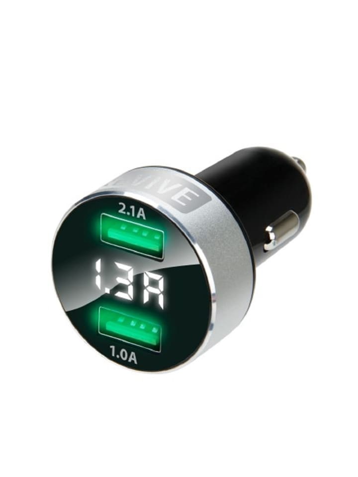 Dual USB Smart Charging Autoladegerät in Schwarz