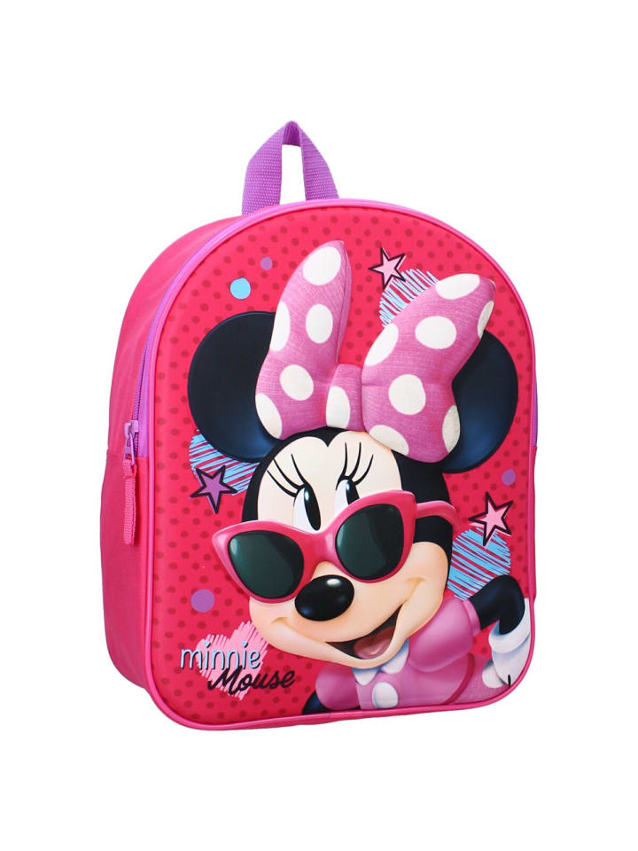 Disney Minnie Mouse 3D Rucksack Rosaverstellbaren Schultergurten in Rosa