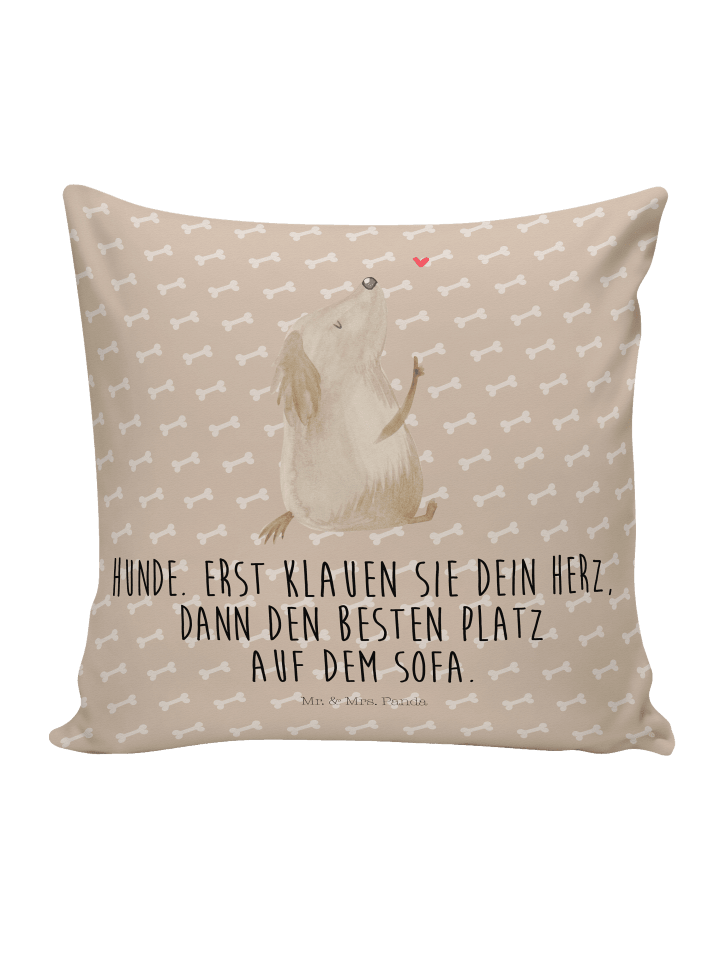 Kopfkissen Hund Liebe mit Spruch in Hundeglück