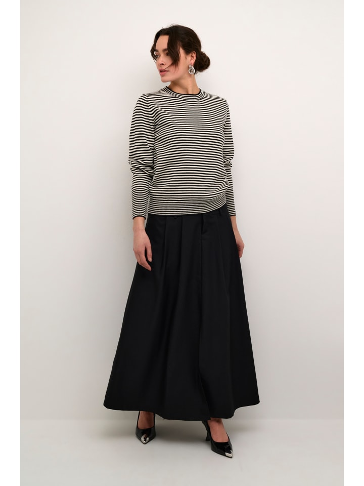 Strickpullover KAnala Regular fit in Chalk / Black Small Stripe