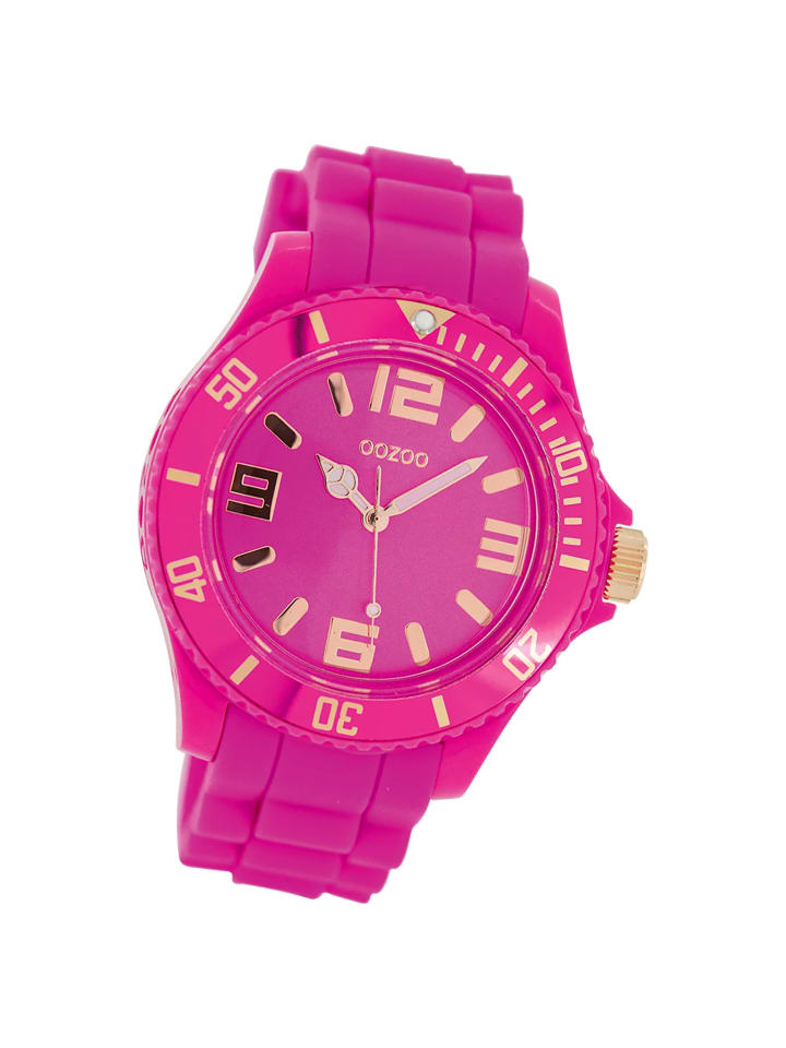 Analog-Armbanduhr Oozoo Timepieces pink groß (ca. 43mm)
