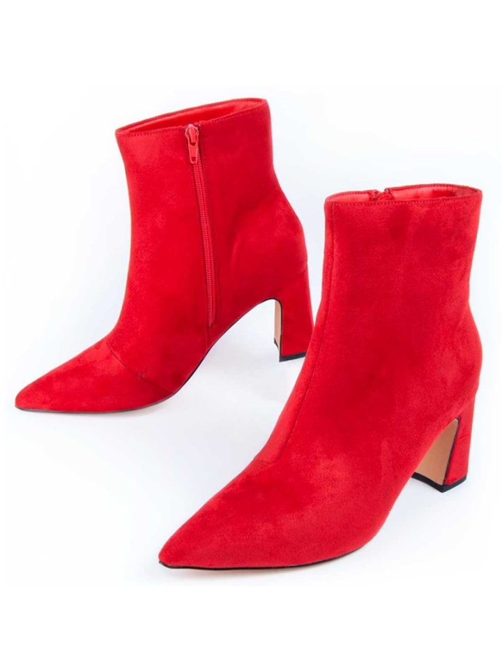 Boots ette mit Absatz, Botirey5 in Rot