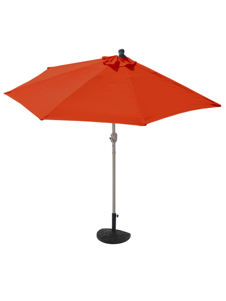 Sonnenschirm halbrund Lorca, 270cm terracotta mit Ständer