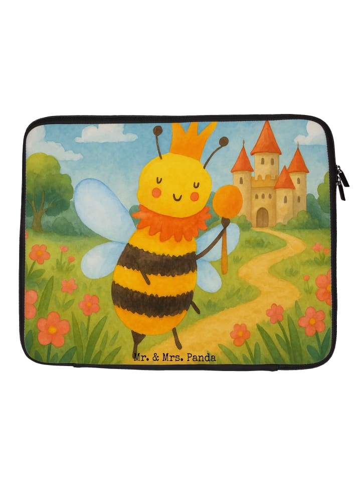 Laptoptasche Biene König Design ohne Spruch in Weiß
