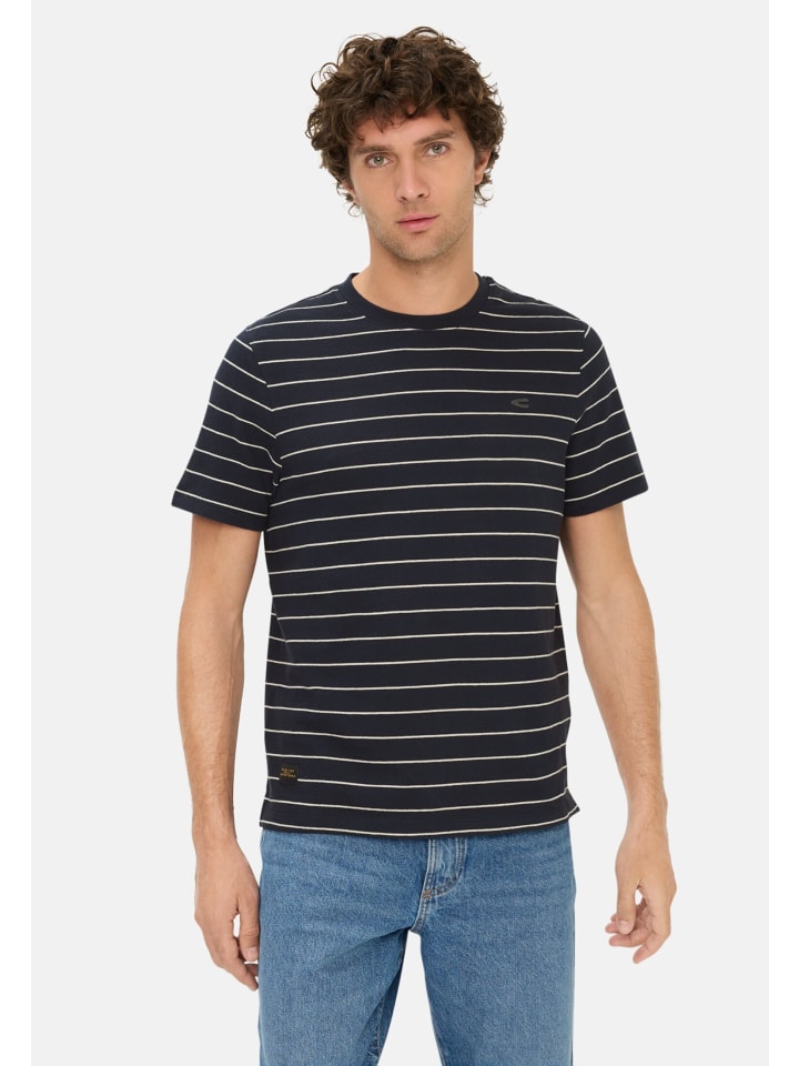 T-Shirt aus reiner Baumwolle in Dunkelblau