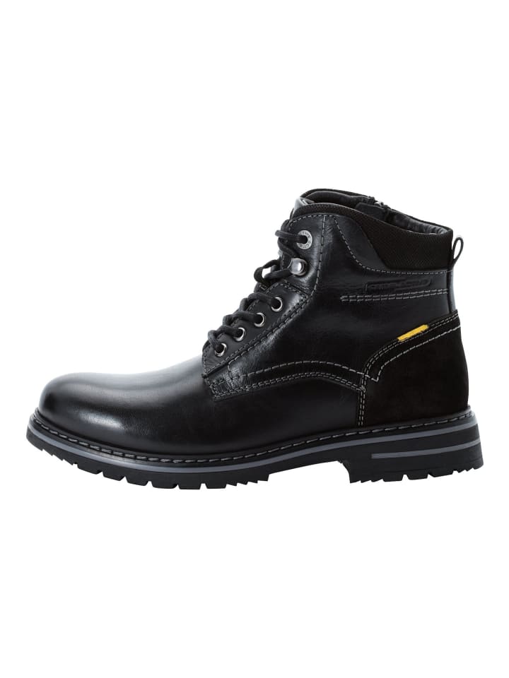 BOSTON Leder Boot in Schwarz