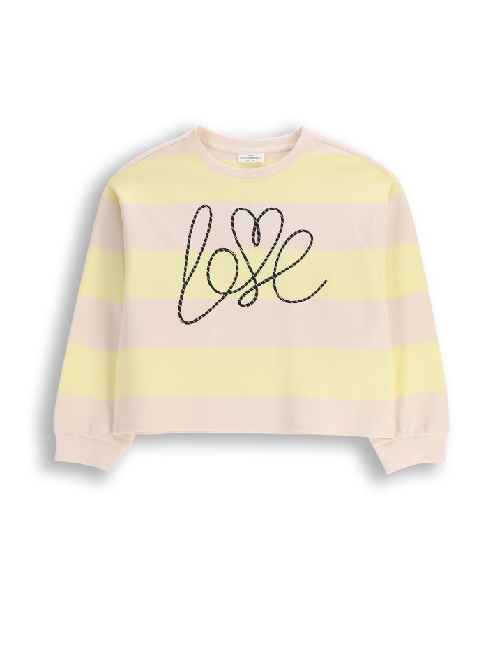 Gestreiftes Sweatshirt in gelb