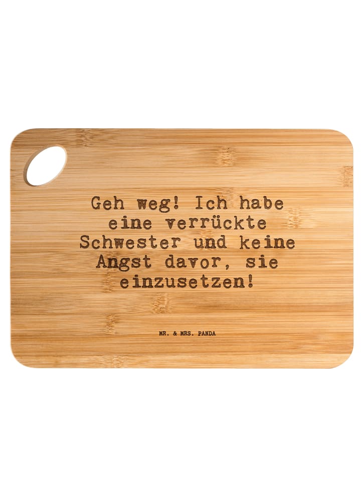 Hackbrett Geh weg! Ich habe... mit Spruch in Braun