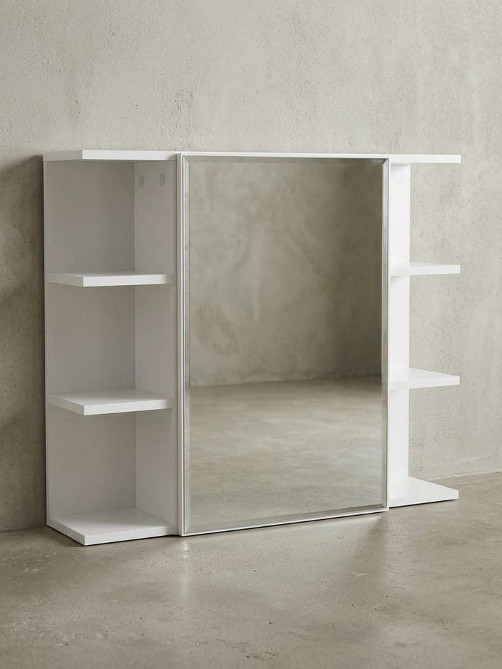 Hängeschrank | Weiß, 80x64.5x20cm, Spiegel