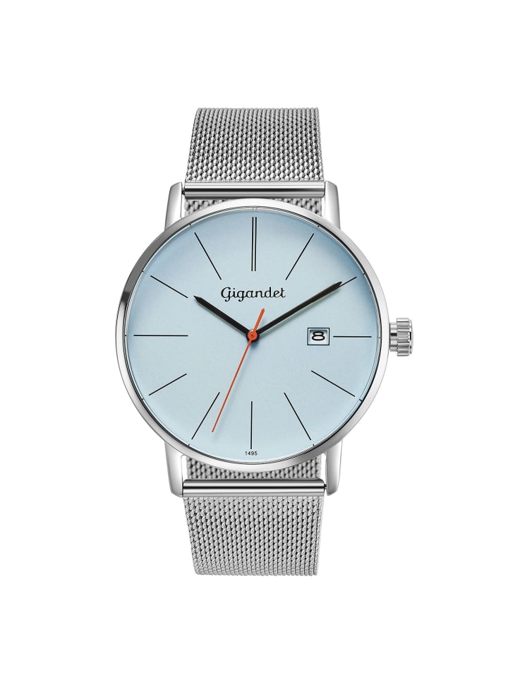 Quarzuhr "MINIMALISM" in Silber/Blau