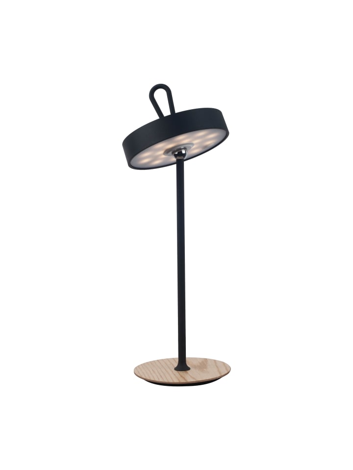 LED Tischleuchte "ELLI" in schwarz - (L)13 cm x (B)13 cm x (H)36 cm - EEK E