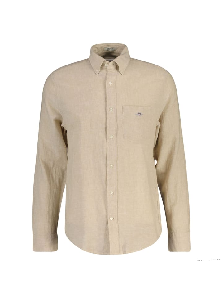 Hemd 1er Pack in Beige