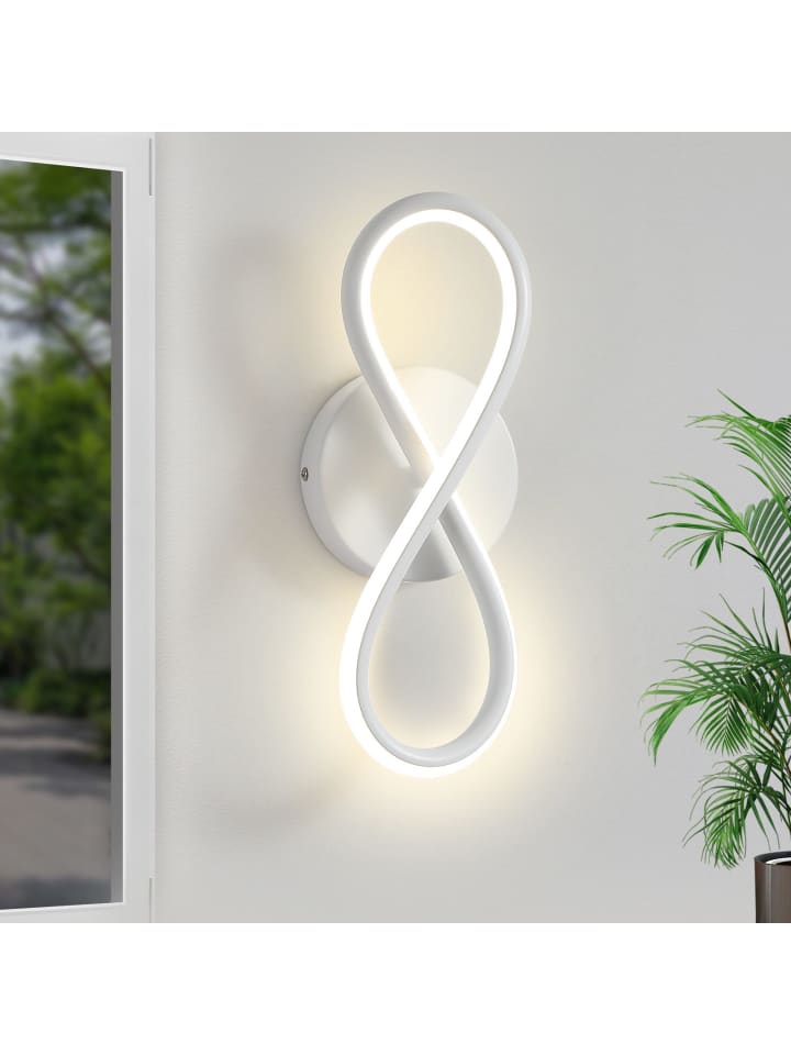 Wandleuchte LED in weiß 3000K warmweiß Hallampe 7W mit Korridor Cool Design