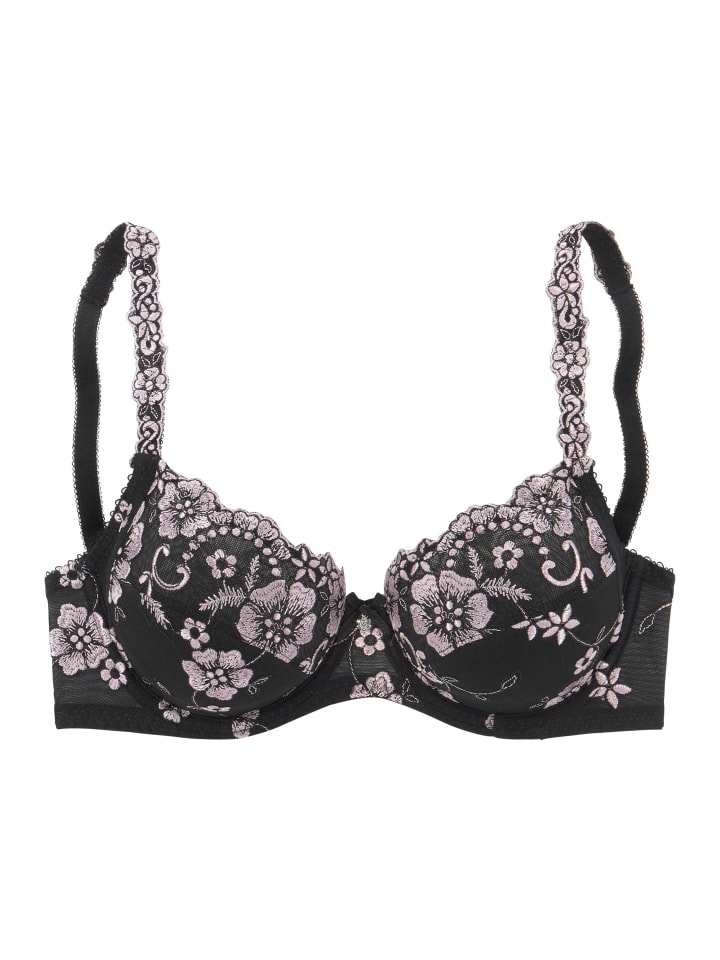 Bügel-BH in schwarz-rose