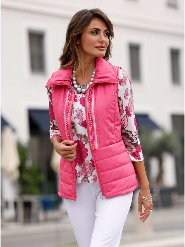 Steppweste in fuchsia