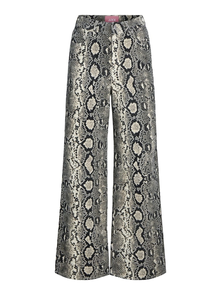 Hosen mit weitem Bein in Bone White