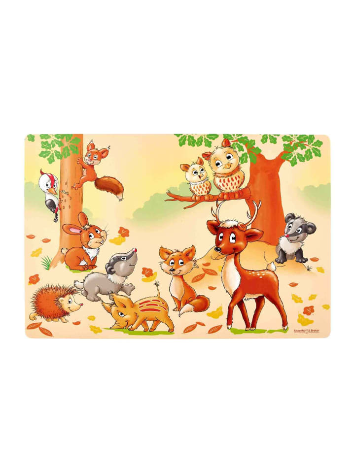 Platzset Waldtiere in Bunt 30 x 45 cm