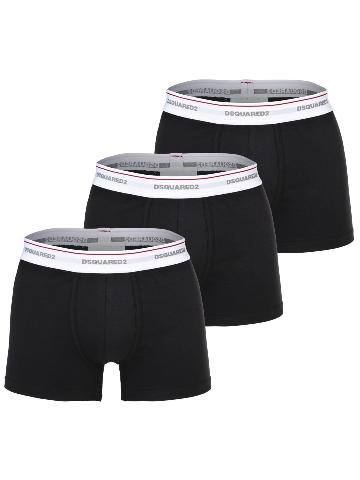 Boxershort 3er Pack in Schwarz
