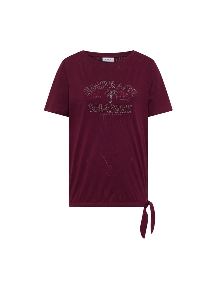 T-Shirt in sweet grape red