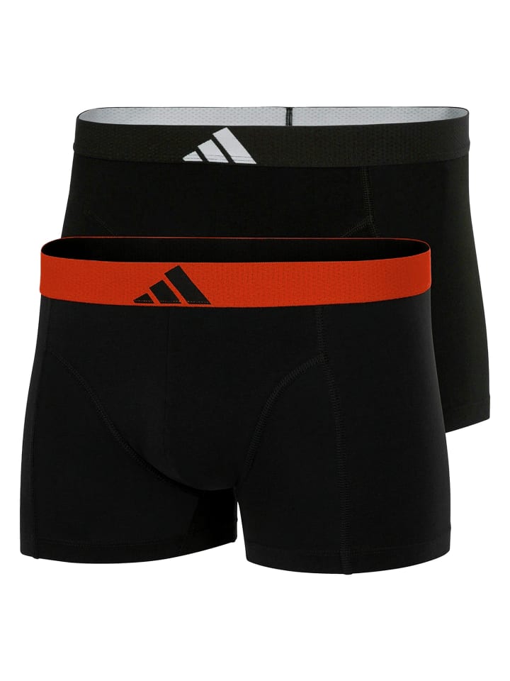 2er Pack Trunks Active Flex Cotton-Body in Schwarz
