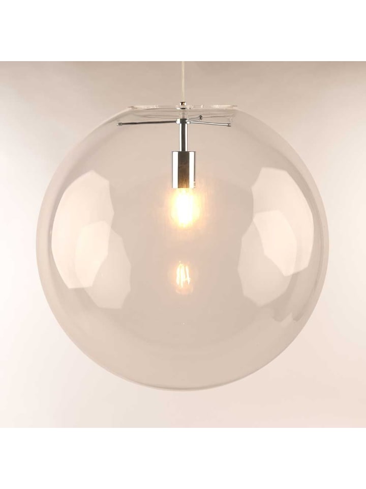 Hängeleuchte Orb Glaskugel in Chrom/Klar