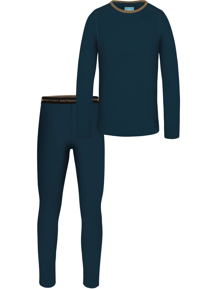 Kinder Merino Thermo Unterwäsche in Navy