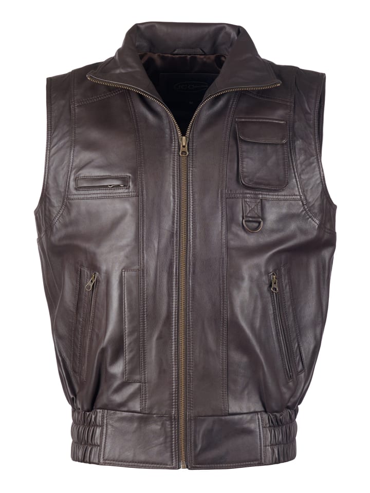 Lederweste BigVest2 in dunkelbraun