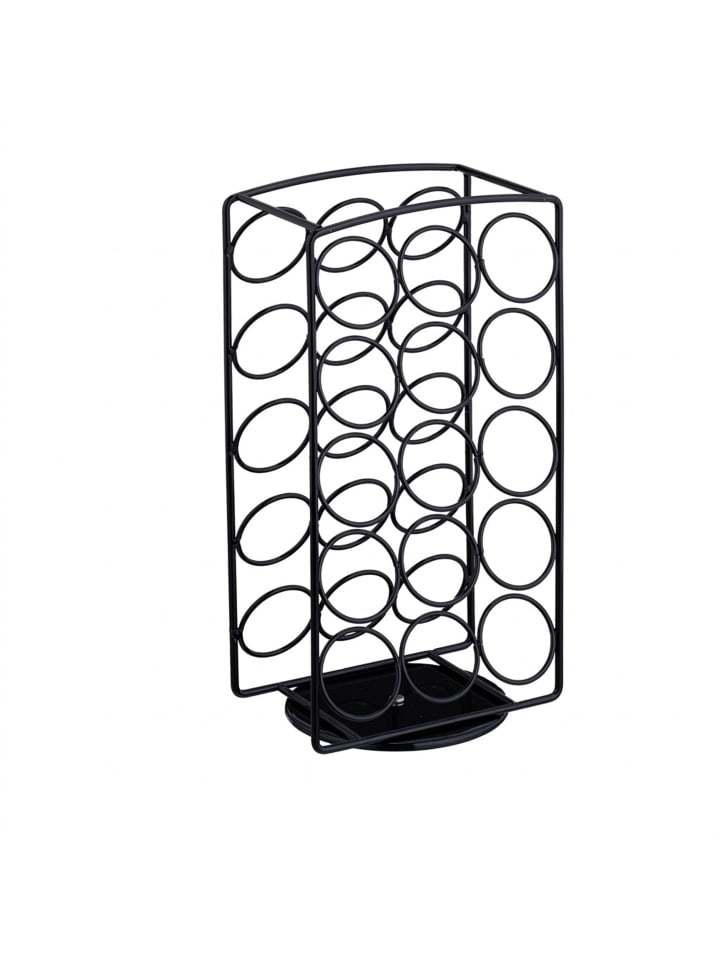 Kapselhalter in Schwarz - (B)16 x (H)30,5 x (T)12,5 cm