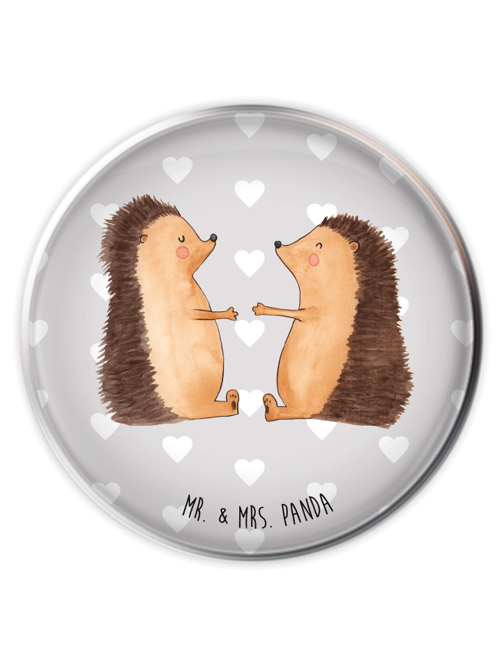 Ablaufgarnitur Igel Liebe ohne Spruch in Grau Pastell