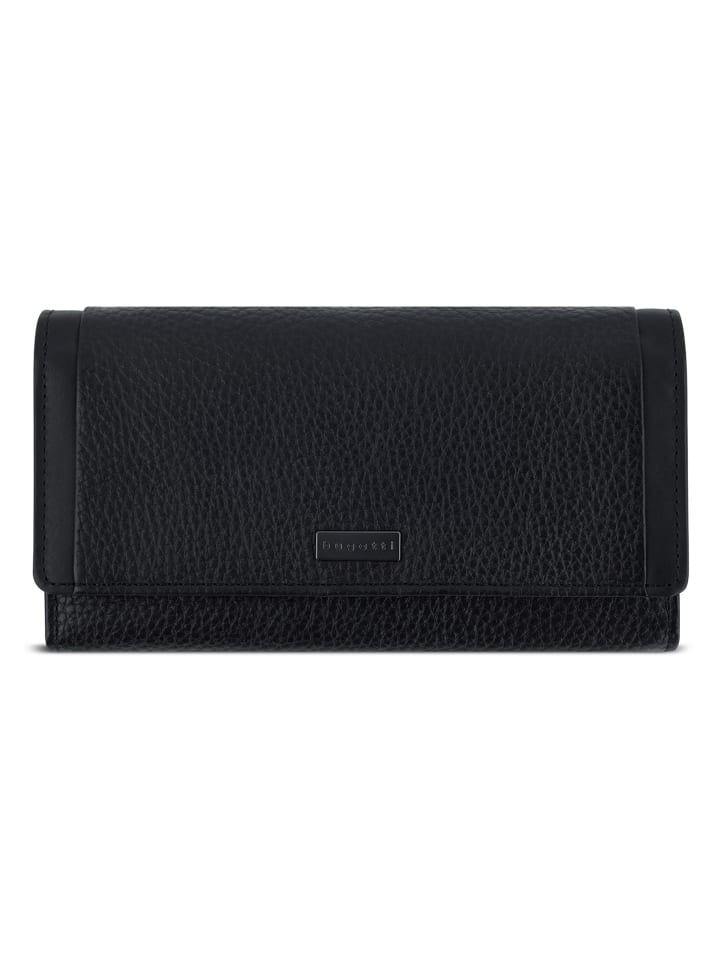 Sina Geldbörse RFID Schutz Leder 18.5 cm schwarz